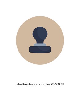 Seal flat block style icon design, Office object workforce corporate job work occupation and communication theme Vector illustration