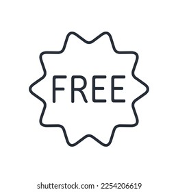 Seal free.  Vector linear icon isolated on white background.