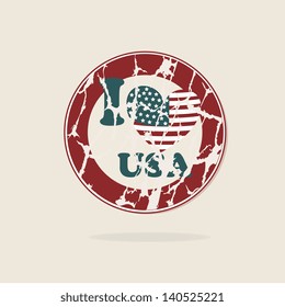 Seal freedom over beige background vector illustration