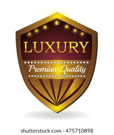 seal guaranteed premium quality gold vector illustration design