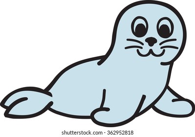 Seal handdrawn cartoon