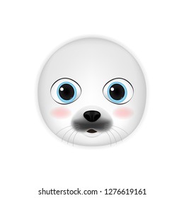 Seal head cartoon vector