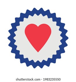 sellar con icono cardíaco en el fondo