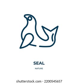 Seal icon. Linear vector illustration from nature collection. Outline seal icon vector. Thin line symbol for use on web and mobile apps, logo, print media.
