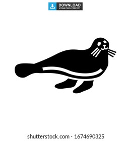 seal icon or logo isolated sign symbol vector illustration - high quality black style vector icons
