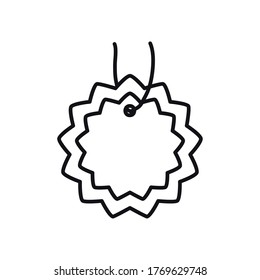 seal icon over white background, line style, vector illustration