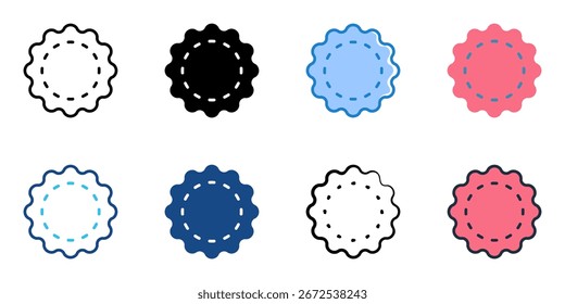 Seal icon set multiple style collection 
