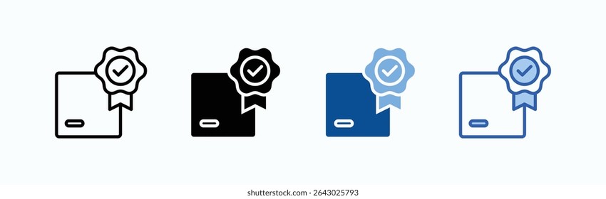 Seal icon sheet multiple style collection isolated vector