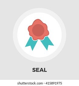 Seal icon vector. Flat icon isolated on the white background. Editable EPS file. Vector illustration.