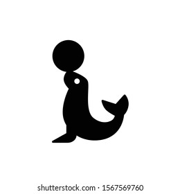 seal icon vector glyph style design