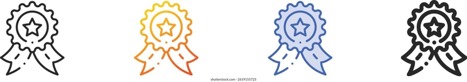 seal icon.Thin Linear, Gradient, Blue Stroke and bold Style Design Isolated On White Background