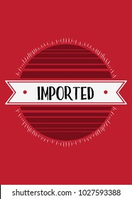 seal imported stamp colorful vector