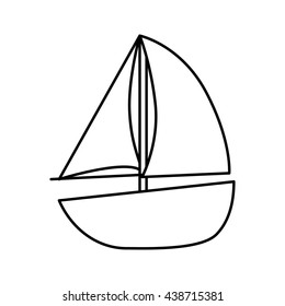 Seal lifestyle design. Sail boat  icon. vector graphic