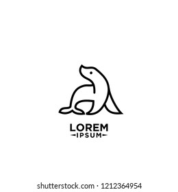 seal line logo icon designs vector