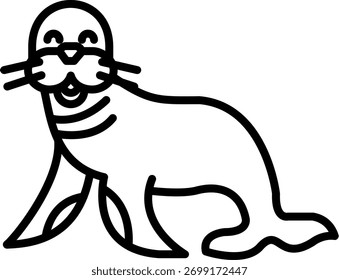 Seal Line vector Icon Design