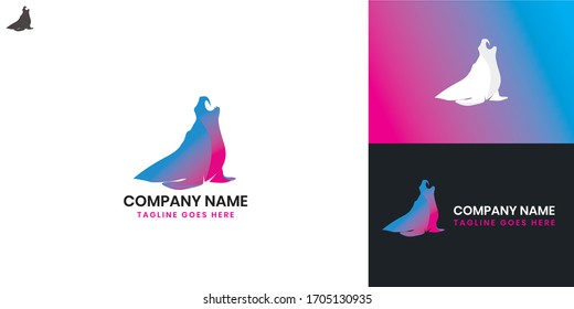 Seal Logo - All elements on this template are editable with vector software
