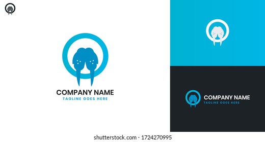 Logotipo de sello: todos los elementos de esta plantilla se pueden editar con software vectorial