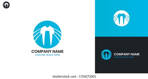 Seal Logo - All elements on this template are editable with vector software