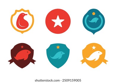 Seal logo artistic illustration for imaginative and dynamic brand identity