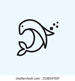 logotipo de la línea de sellado o logotipo animal
