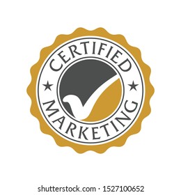 Seal Logo. Warranty Symbol. Certified Icon. Vector Illustration.