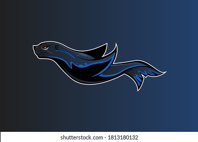 SEAL MASCOT LOGO VECTOR EPS