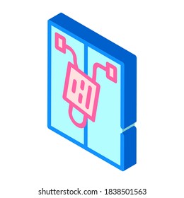 seal on box with votes isometric icon vector. seal on box with votes sign. isolated symbol illustration