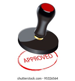 Seal on a white background. Approved. A symbol of business