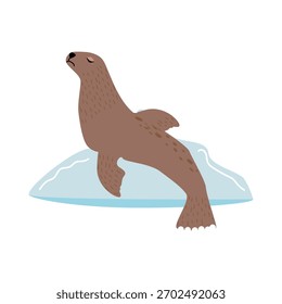 Sela em um fundo branco. Bela cobaia. Ilustração vetorial.