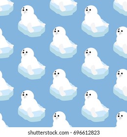 Seal pattern on the blue background. Vector illustration