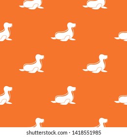 Seal pattern vector orange for any web design best