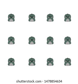 seal, pet emoticon or smile icon for user interface