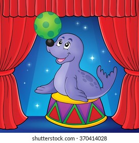 Juego de sellos con el tema de bola 3 - ilustración del vector eps10.
