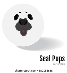 Seal pups Icon. Vector. 