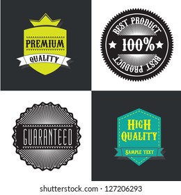 Seal quality over white and black background vector illustration