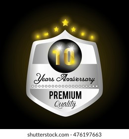 seal quality years anniversary vector illustration design