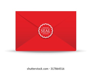 seal red closed envelope