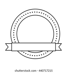 seal with ribbon isolated icon design