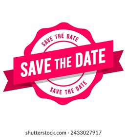 Seal With Ribbon And Text Save The Date