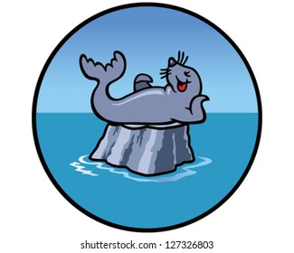 Seal with Rock