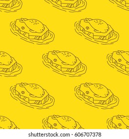 Seal Seamless Pattern yellow