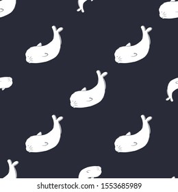 seal seamless repeat pattern design. Perfect for nursery or textile design.