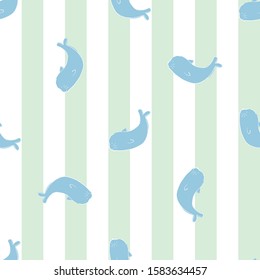 seal seamless repeat pattern design. Perfect for nursery or textile design.