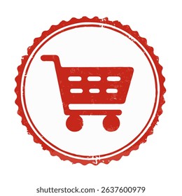 seal shopping cart icon stamp frame vector on white background
Vector seal on white background