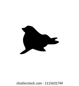 seal silhouette icon. Element of animals icon for mobile concept and web apps. Detailed seal silhouette icon can be used for web and mobile on white background