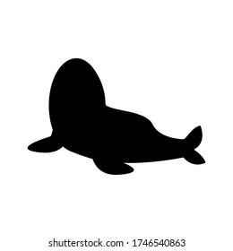 Seal silhouette vector design illustration