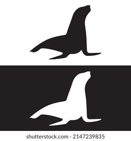 Seal silhouette vector illustration art