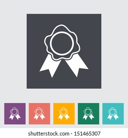 Seal. Single flat icon. Vector illustration..