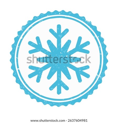 seal snowflake icon stamp frame vector on white background
Vector seal on white background
