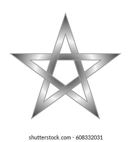 Seal of Solomon, five pointed star, vector
